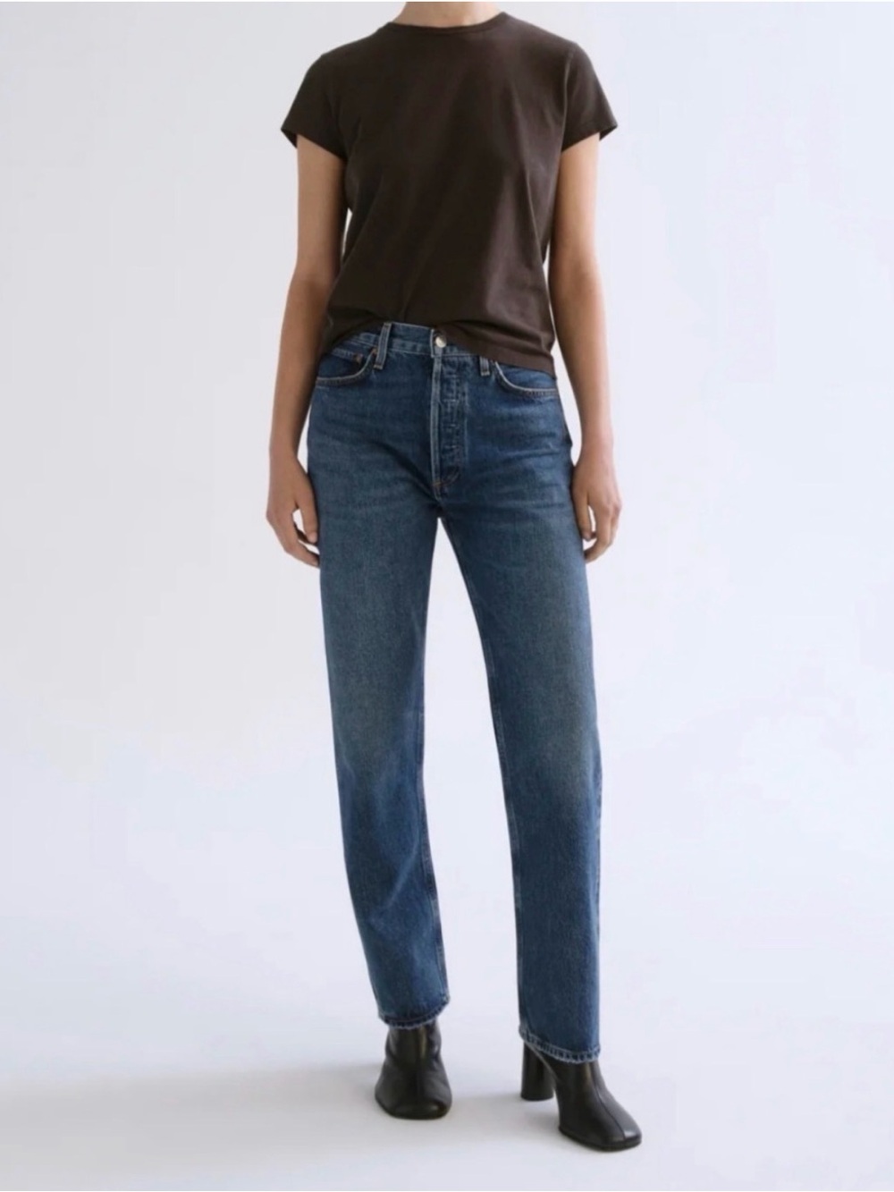 AGOLDE 90s Pinch Waist Jeans Women's 28 High Rise Straight Range Blue